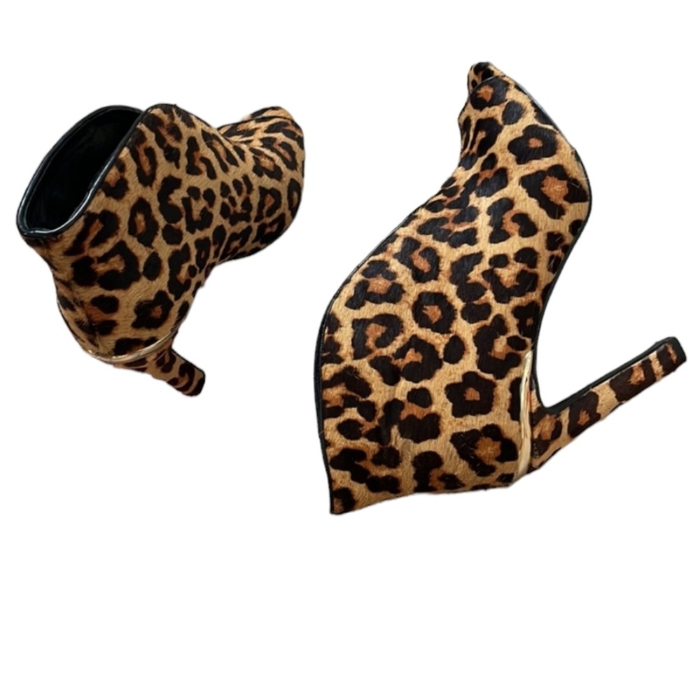 Steve Leopard Print Open Toe Stiletto Heel Bootie… - image 4